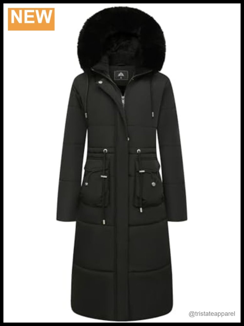 Women's Long Maxi Puffer Coat Waterproof Down Jacket Faux Fur Hood